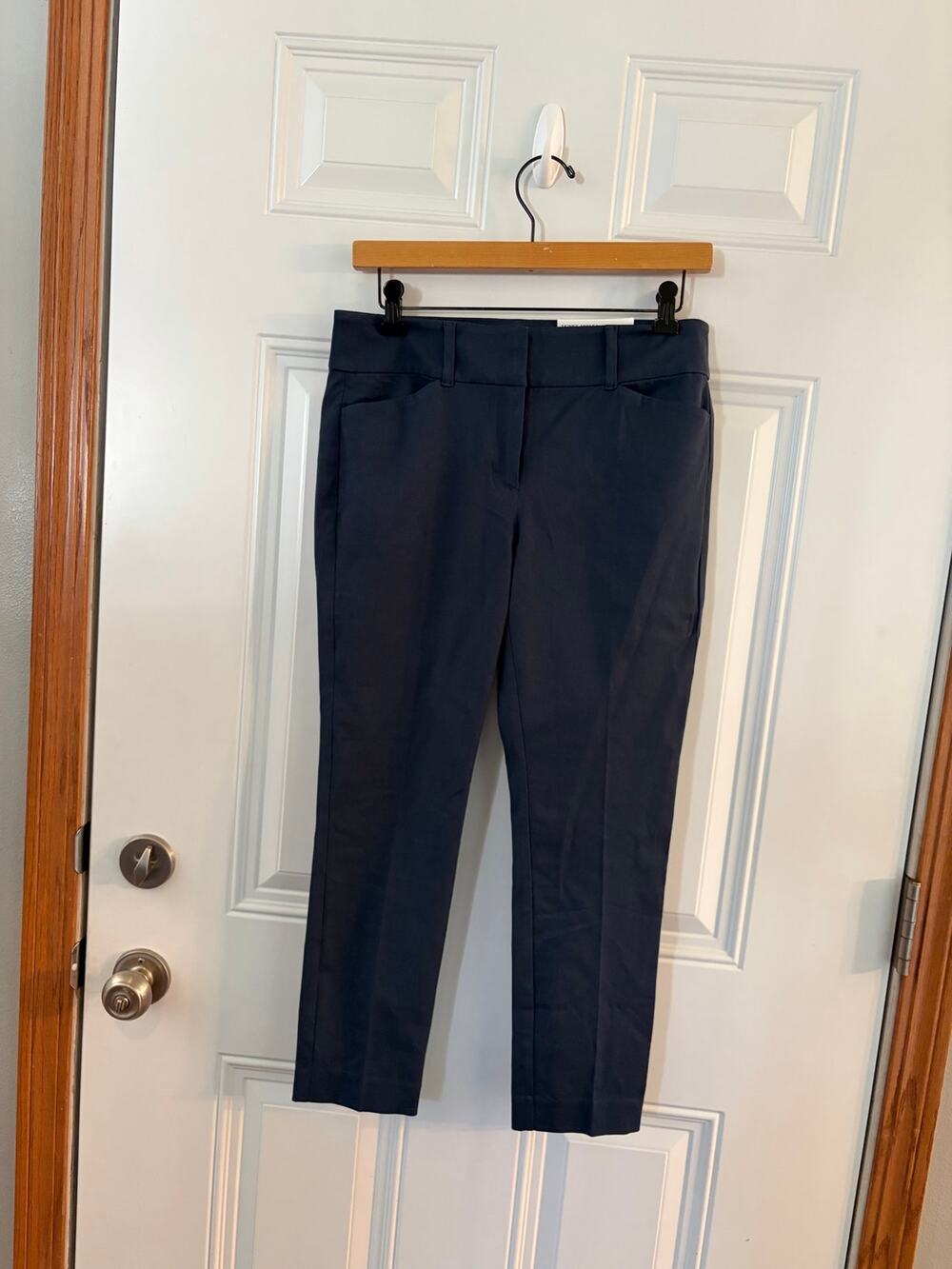 Navy Blue Women’s Loft 4 Petite Mid Rise Skinny Ankle Pants NWT
